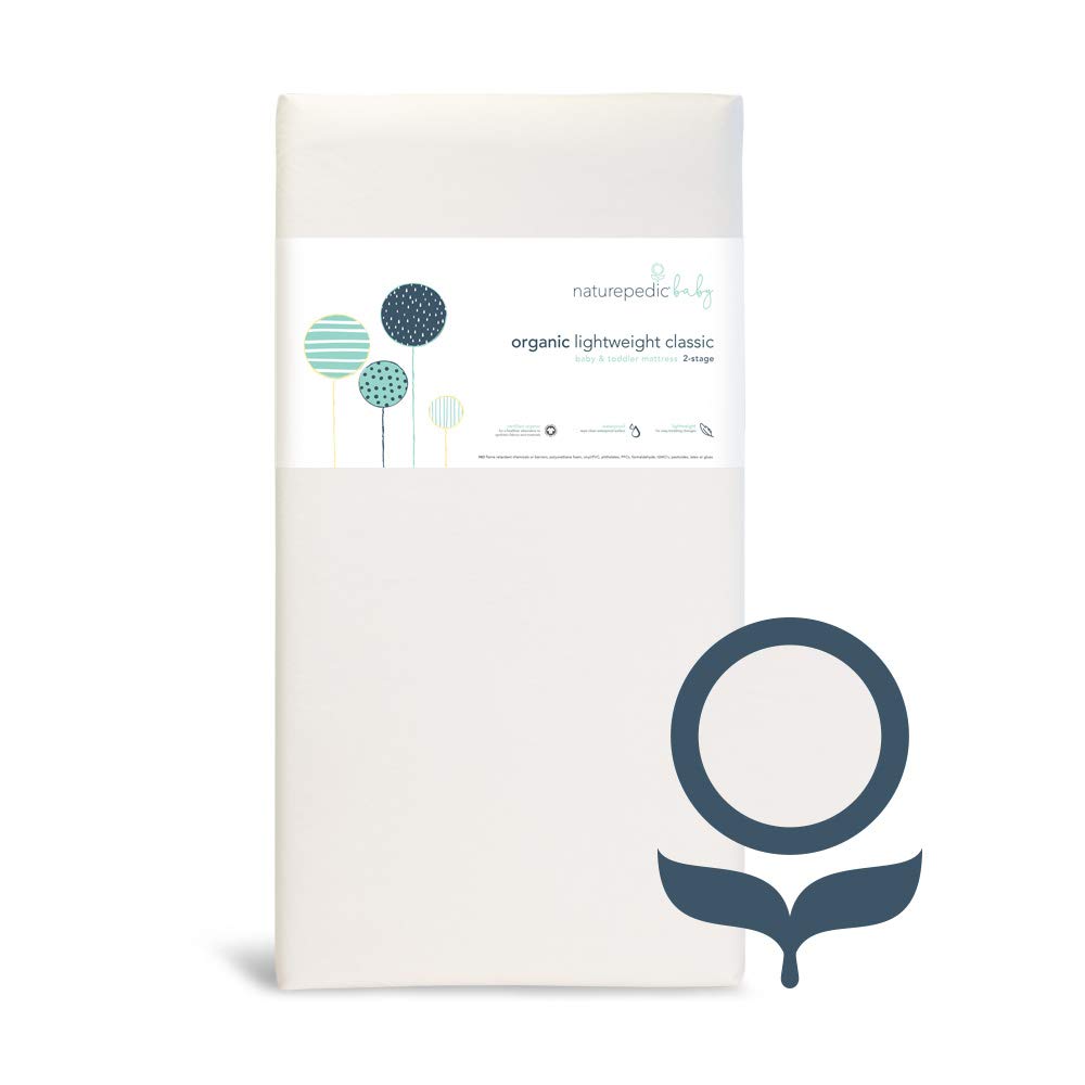 Best Organic Crib Mattresses for Your Baby 6 Naturepedic Classic Organic Crib Mattress (Lightweight) 2-Stage | 100% Certified - Safe Baby Bed