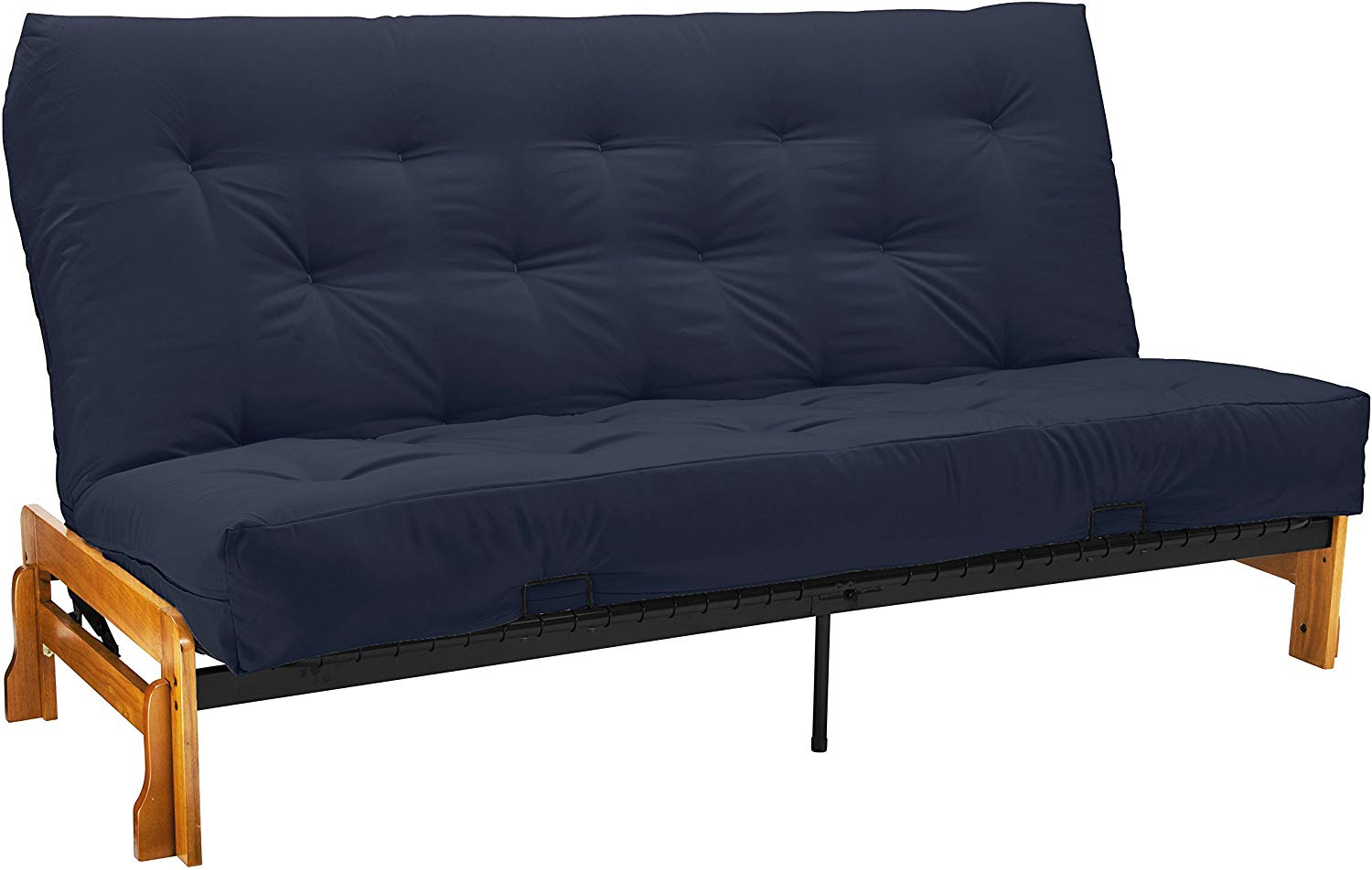 Epic Furnishings Springaire 8-Inch Loft Inner Spring Futon Mattress, Queen-Size, Twill Navy Blue Mattress Color