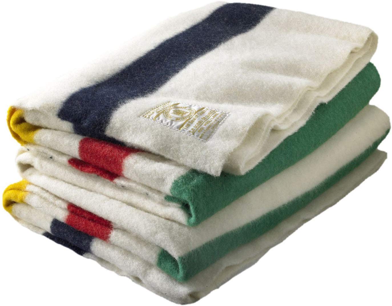 Hudson Bay 4 Point Blanket, Natural with Multi Stripes