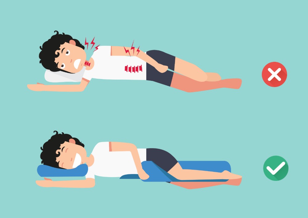 correct stomach sleep pillow