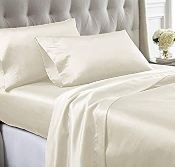 cream silk sheets
